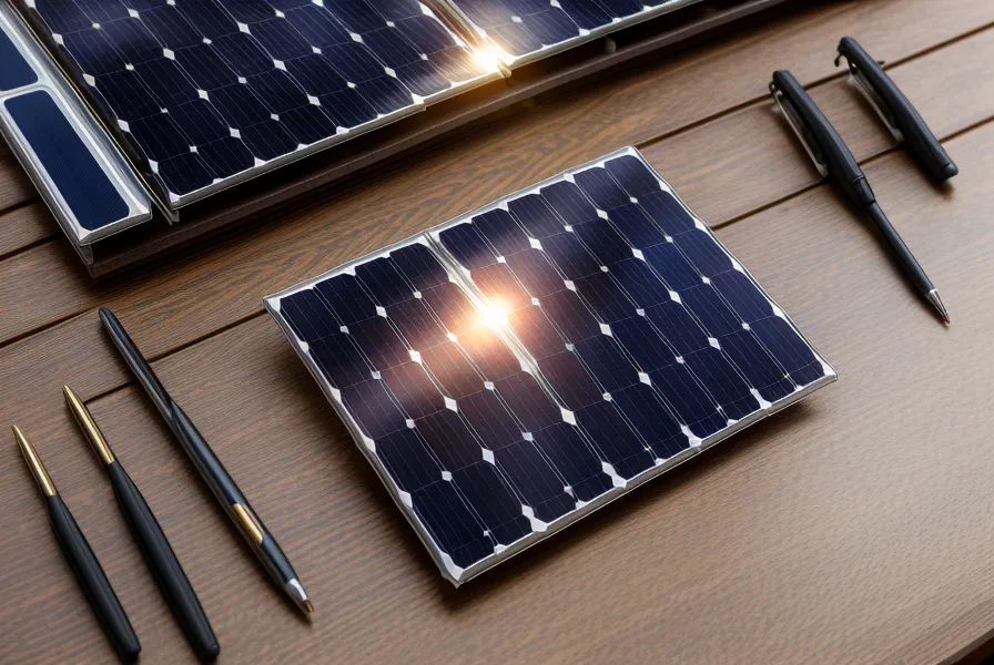 Devis d'installation solaire posé sur une table en bois avec un stylo