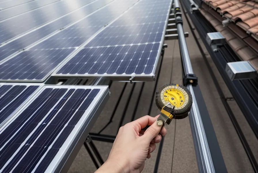Mesure d'un châssis métallique pour installation de panneaux solaires au sol